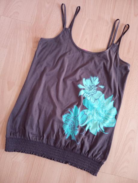 Bavlnene tričko s tyrkysovou aplikaciou s/m, s