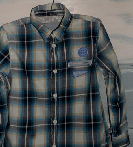 Káro košieľka s číslom, h&m,116