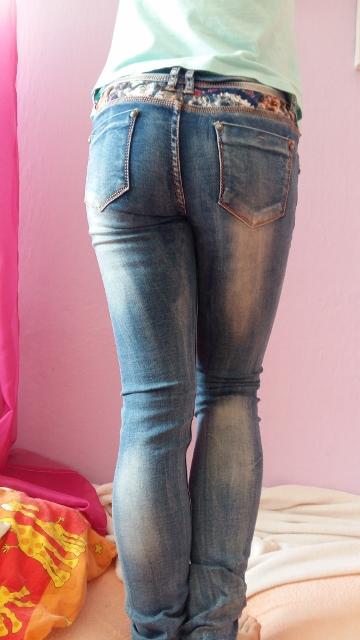 Riflové nohavice, s