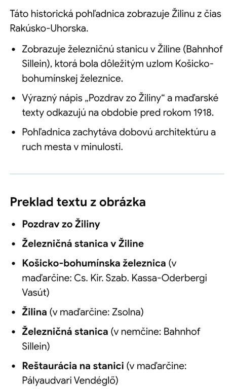Pohľadnica žilina, 