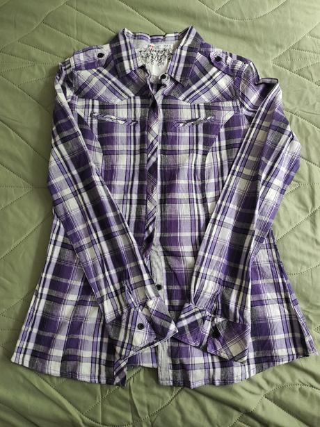 Károvaná košeľa 38, denim,38