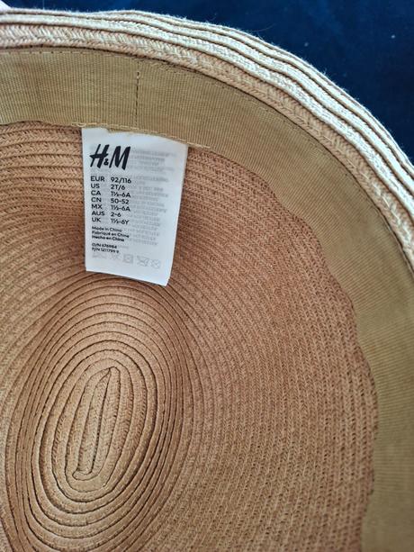 Slamenny chlapcensky klobuk, h&m,92