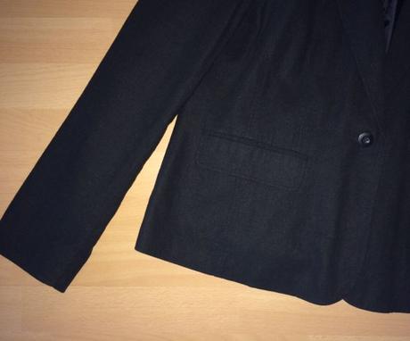 Čierne ľanové sako f&f, 42