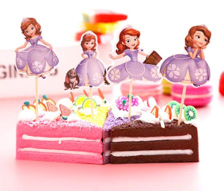 Tortový zápich princezná sofia (24ks) - skladom,