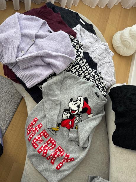 Svetre damske 6ks +šál, zara,s