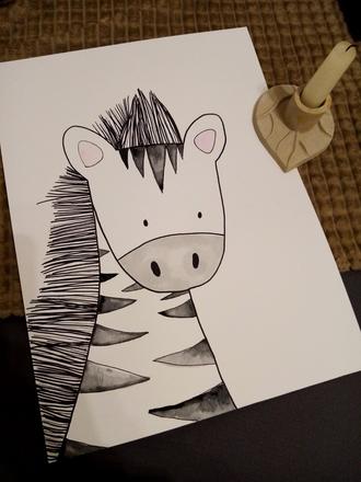 Maľba zebra obraz do detskej, 