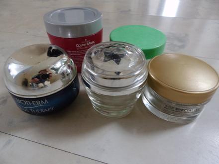 Prázdne tégliky z krémov 7 ks, 