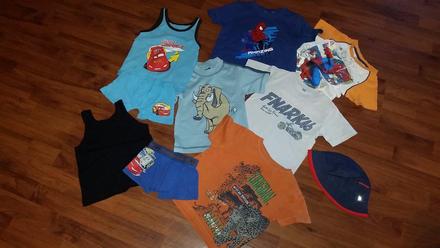 Chlapčenský set - spiderman, mcqueen - 9 vecí, 86–98