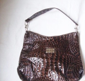 Hnedá lesklá kabelka marc picard, picard