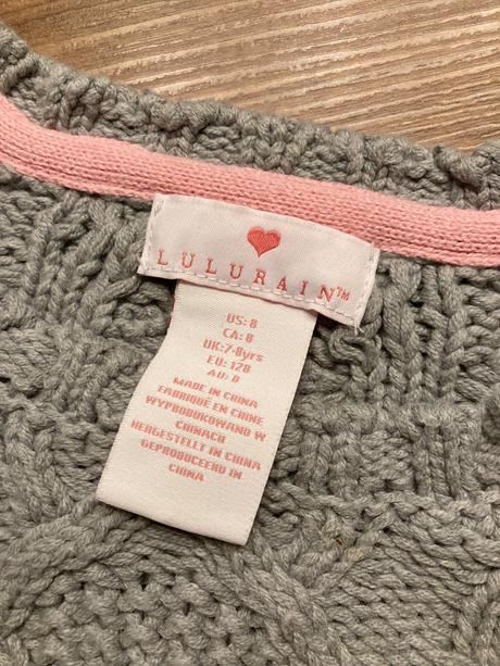 Lulurain dlhy vrkocikovy sveter top stav, 128