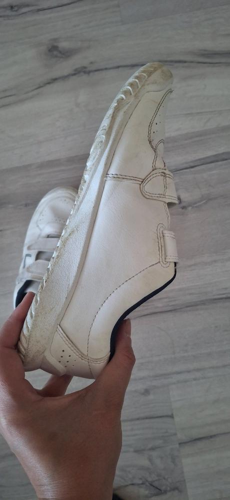 Detské biele tenisky na suchý zips, decathlon,37