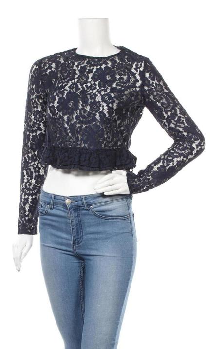 Zara čipkovaný top, zara,s