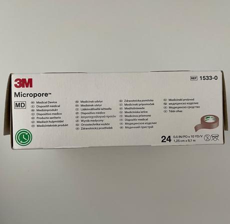 3m micropore náplasť papierová 1,25cm x 9,1m hnedá, 