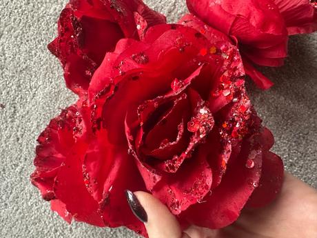 Vianočné ozdoby látkové ruže, 