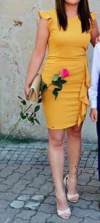 Nádherne horčicové žlté šaty xs/s, s