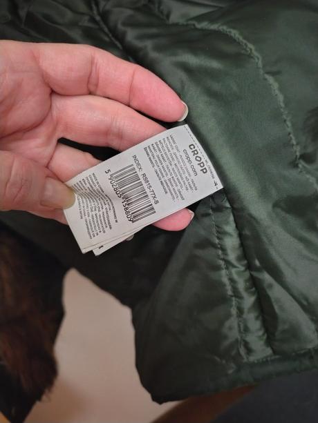 Tmavozelena parka cropp, s