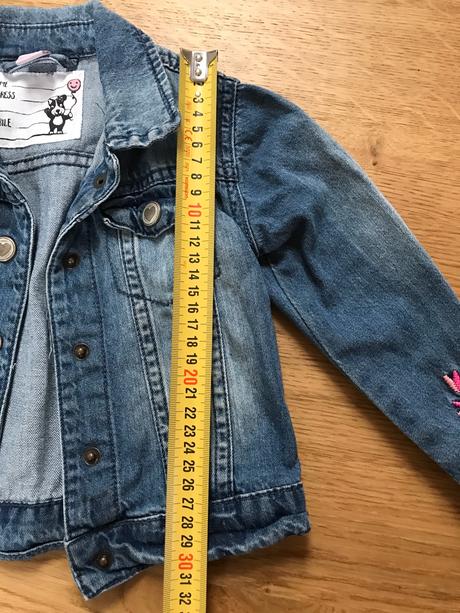 Džinsova bunda, s výšivkami, dopodopo,92