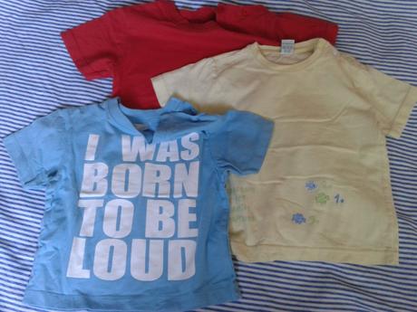 3 tričká na gombičky al. cvočky, cena spolu, 80