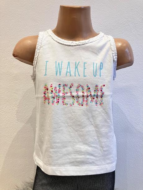 Dievčenské tielko s fodričkami a nápisom  (98-104), cubus,98 / 104