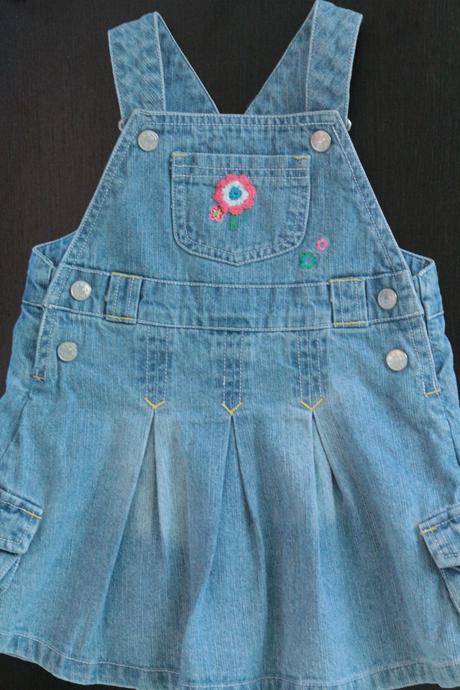 Nové riflové šatky + tričko, knot so bad, belgicko, 80