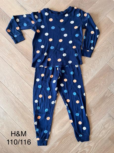 Pyžamo s bodkami, h&m,110
