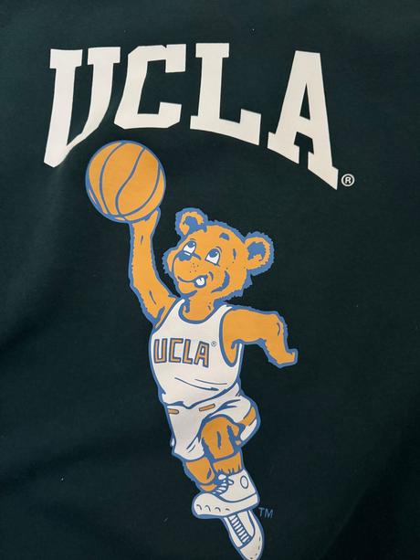 Tmavozelená mikina ucla divided, h&m,s