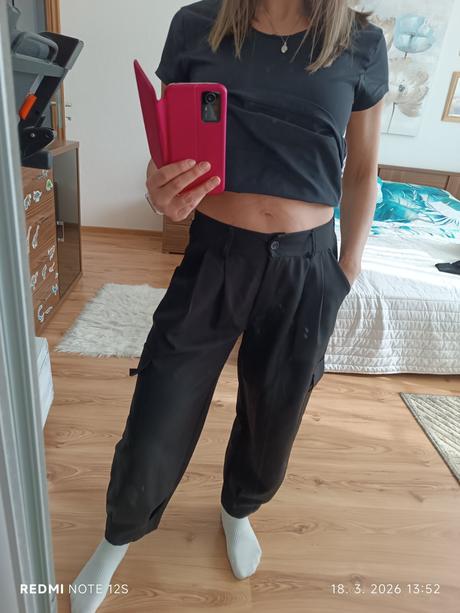 Ľahké nohavice s kapsami, m