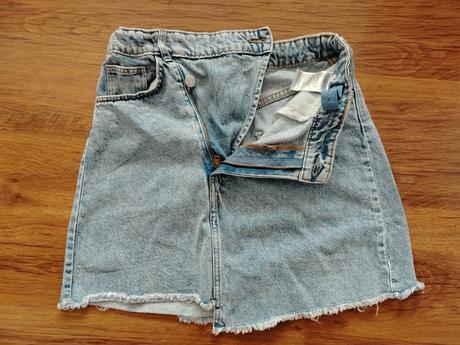 Asymetrická rifľová sukňa, h&m,170