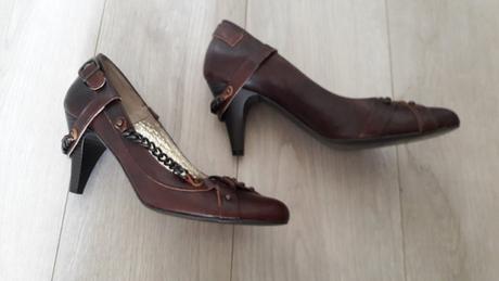 Topánky, kožené, 1x obuté, veľkosť 37, 37