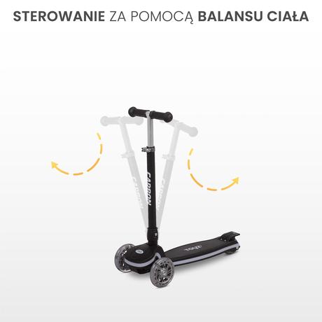Toyz balančná kolobežka carbon so svetelnými efekt, 