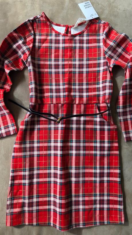 Vianočné šaty h&m veľ.122,128 nové, h&m,122 / 128