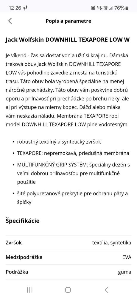 Turistické topánky tenisky botasky, jack wolfskin,41