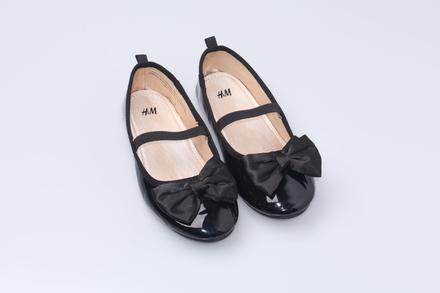 Baleríny lakovky dievčenské h&m č.31, vd -19,5 cm, h&m,31