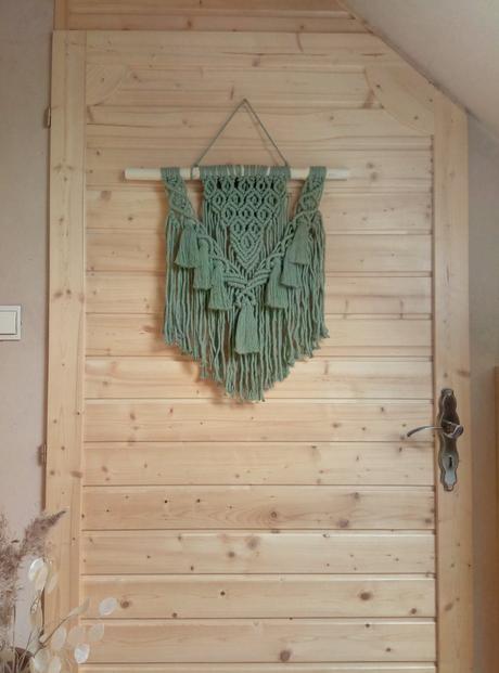 Zelená boho dekorácia,