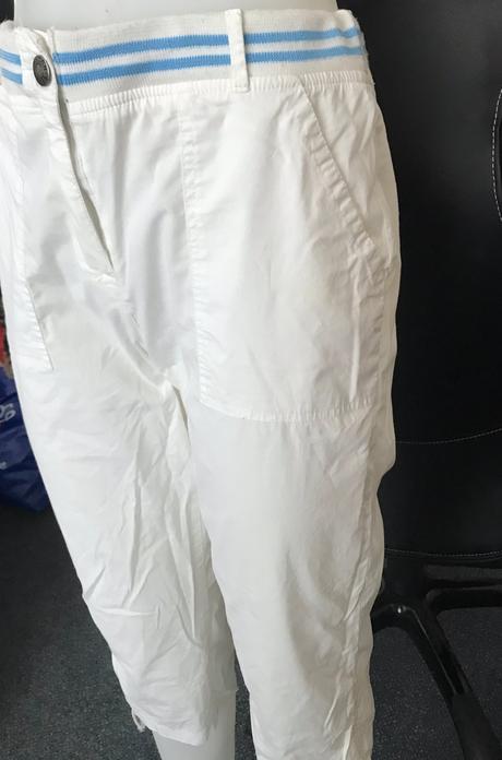 Letné nohavice s pásikom, xl sedia menej,