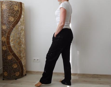 Zara nohavice dámke štrasový vzor, m v,, zara,m