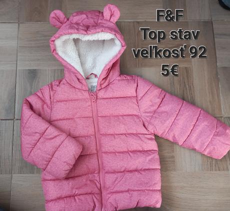 Zimná bunda s uškami, f&f,92