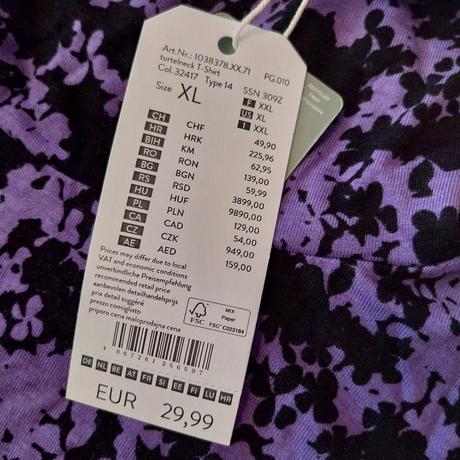 Fialovo-cierny rolak xl ecovero pc 29.99eur, xl