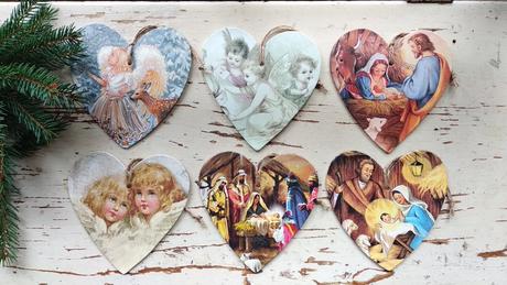 Vianočné ozdoby srdce ( 25 motívov),