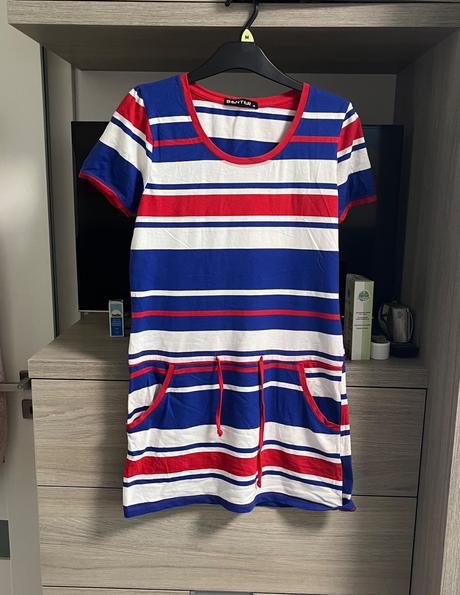 Pásikave šaty, benter,s