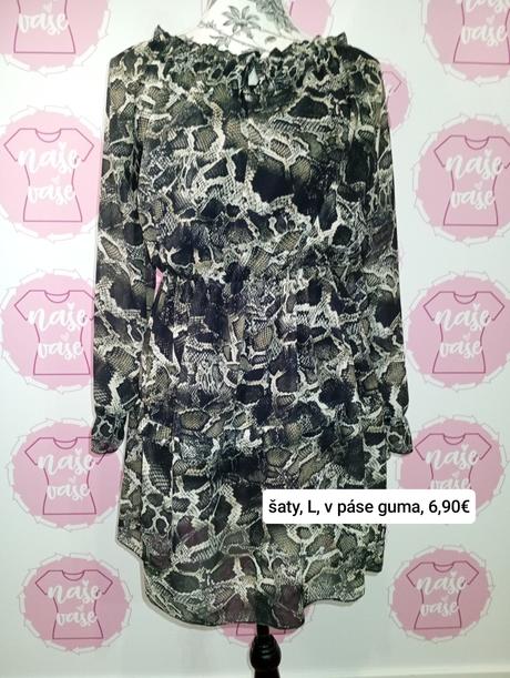 Šaty v páse guma, l