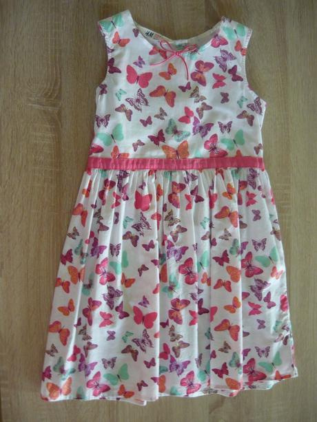 Šaty - motýlik, h&m,128