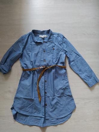 Riflové šaty.9-10 rokov, h&m,140