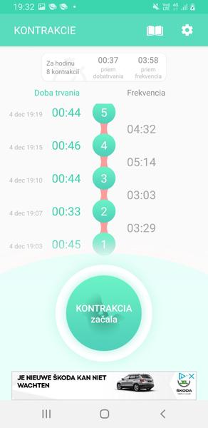 Kontrakcie v 34. týždni
