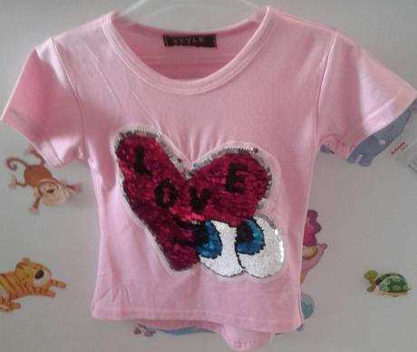 Meniace tričko,,love,,ružová, 104 / 128 / 140 / 152 / 164