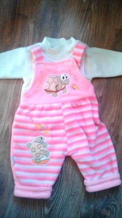 Teplý komplet pre malú slečnu, 68