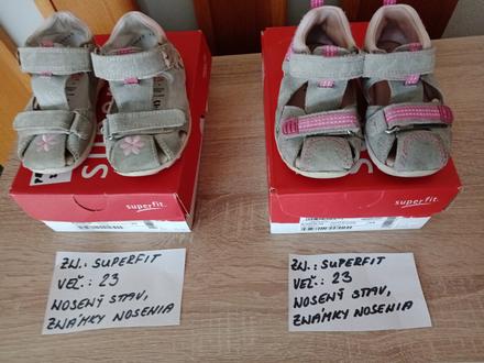 Dievčenské sandále zn.superfit veľ.23, superfit,23