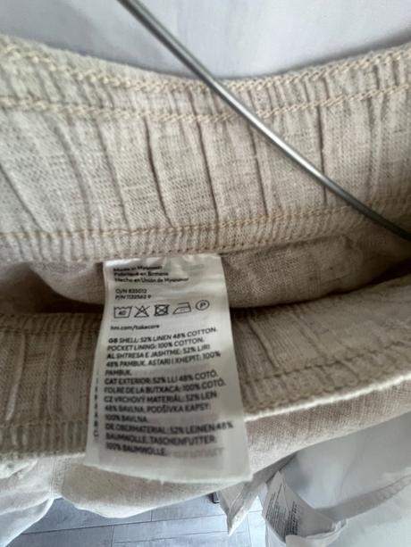 Ľanovo bavlneny komplet 164/170, h&m,164