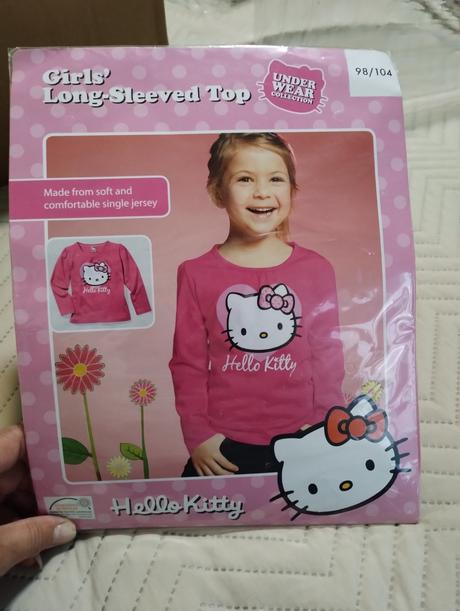 Tričko s dlhým rukávom, hello kitty . 98/104, 104