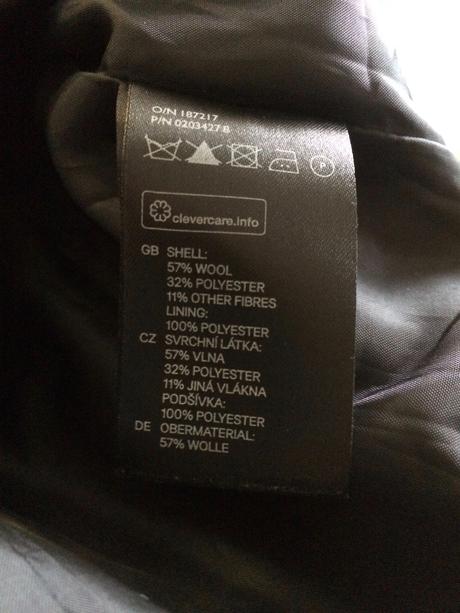 H&m divided sivý kabát vel.38/m, h&m,m